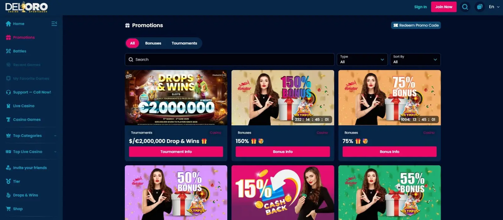 deloro casino Gameplay